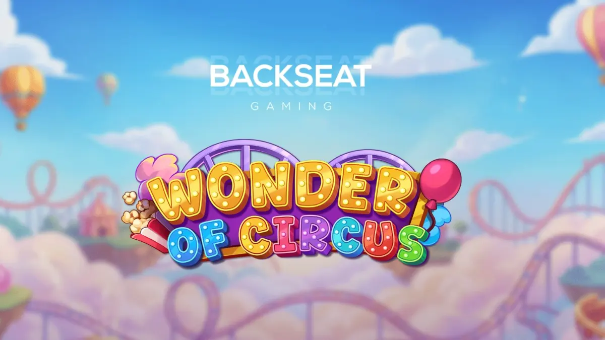 Interface vibrante e colorida do slot Wonder of Circus com luzes de neon e elementos de circo