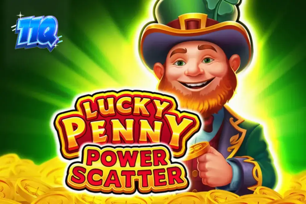 Leprechaun alegre em uma floresta mágica no slot Lucky Penny Power Scatter